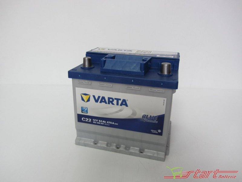 Autobatterie 12V 52Ah 470A Varta C22 Blue Dynamic Starterbatterie 552 400  047